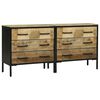vidaXL Sideboards 70 x 35 x 70 cm Brun Massivt ru mangotr&aelig;