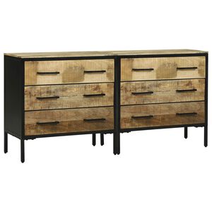 vidaXL Sideboards 70 x 35 x 70 cm Brun Massivt ru mangotr&aelig;