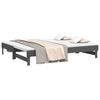 vidaXL daybed med udtræk 2x(100x200) cm massivt fyrretræ grå