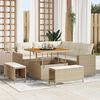 vidaXL Havesofa S&aelig;t 8 pcs Beige polyrattan