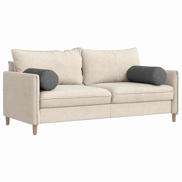 vidaXL Bolsterpuder 2 pcs M&oslash;rkegr&aring; &Oslash; 25 x 70 cm Velourstof