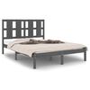 vidaXL sengeramme 135x190 cm Double massivt fyrretr&aelig; gr&aring;