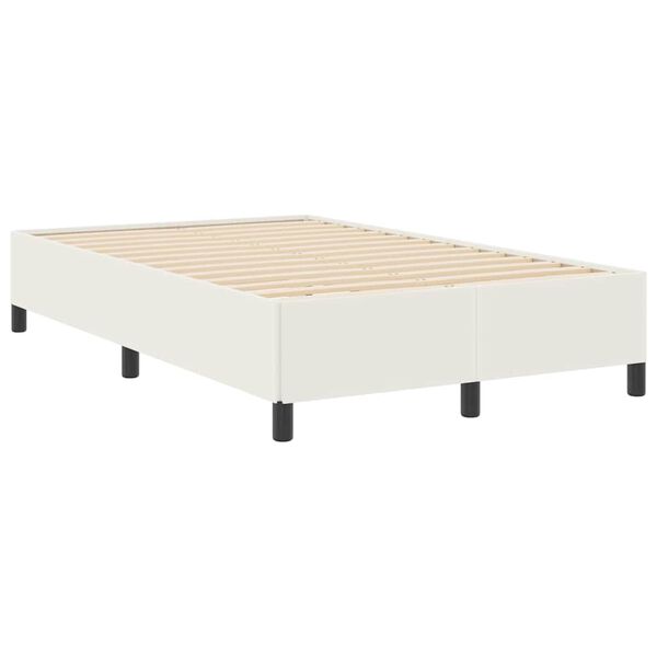 vidaXL Box spring seng Creme 120 x 190 cm Fl&oslash;jl