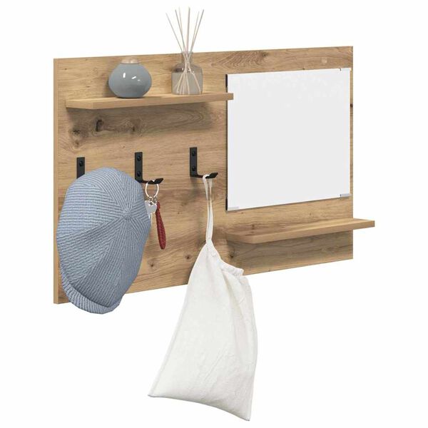vidaXL Vægmonteret Jakkeholder Artisan Egetræ 90 x 10 x 50 cm