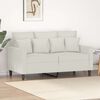 vidaXL 2-personers sofa 120 cm velour cremefarvet