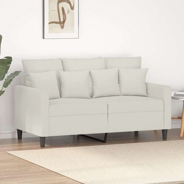 vidaXL 2-personers sofa 120 cm velour cremefarvet