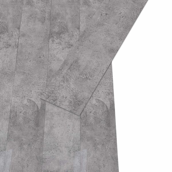 vidaXL Selvkl&aelig;bende Gulvplank 32 pcs Cement Brun 4,46 m&sup2; PVC