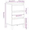 vidaXL Natskab med skuffe Sort eg 45 x 35 x 44 cm Konstrueret træ