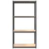 vidaXL hylder 2 stk. 4 hylder stål konstrueret træ antracit