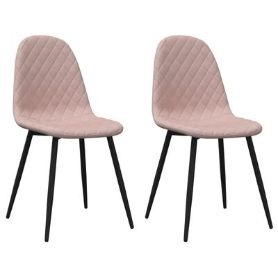 vidaXL spisebordsstole 2 stk. velour lyserød