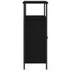 vidaXL Væghængt skab Sort eg 69,5 x 34 x 180 cm Konstrueret træ