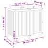 vidaXL plantekasse med for 84x42x75 cm massivt akacietr&aelig;