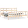 vidaXL sengeramme uden madras 200x200 cm massivt fyrretr&aelig;