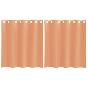 vidaXL voile-gardiner med &oslash;skner 2 stk. terrakotta