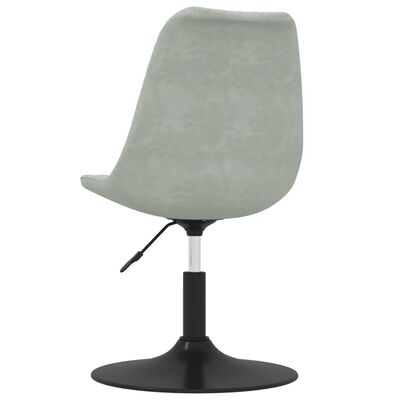 vidaXL drejelige spisebordsstole 6 stk. fløjl lysegrå