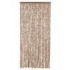 vidaXL flueforh&aelig;ng 90x220 cm chenille beige og m&oslash;rkebrun
