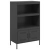 vidaXL h&oslash;jskab 68x39x113 cm st&aring;l sort