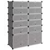 vidaXL skoreol 94x37x125 cm PP sort