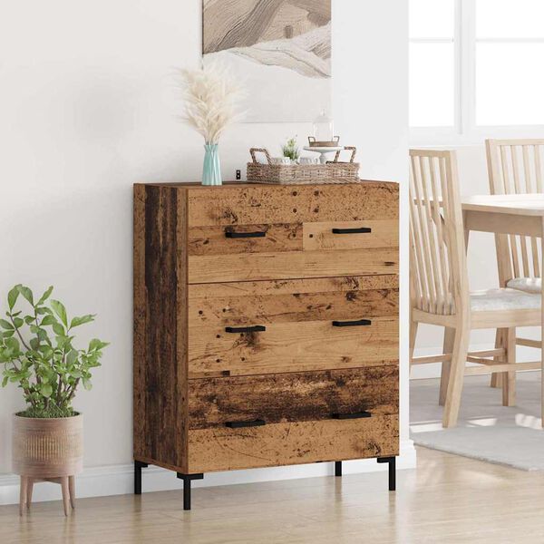 vidaXL Sideboard Gammelt tr&aelig; 69,5 x 34 x 90 cm Ingeni&oslash;rt tr&aelig; og jern