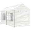 vidaXL pavillon med tag 4,46x2,28x2,69 m polyethylen hvid