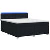 vidaXL Box Spring Seng med Madras og LED Sort 140 x 200 cm Stof