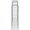 vidaXL buede gabionkurve 40 stk. 200x50x140/160 cm galvaniseret jern