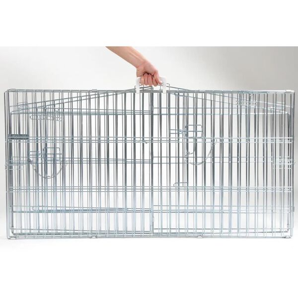 415659 Kerbl udend&oslash;rs aflukke til k&aelig;ledyr Easy metal s&oslash;lvfarvet 82845