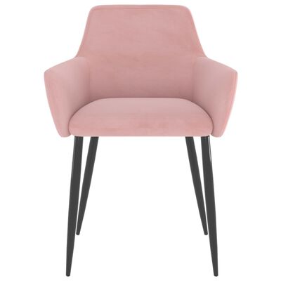 vidaXL spisebordsstole 6 stk. fløjl pink
