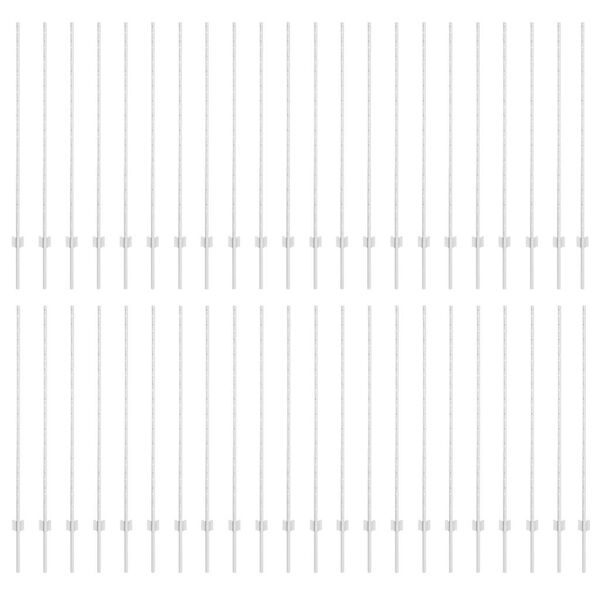 vidaXL Hegnssøjler 88 pcs Sølv 180 cm Stål