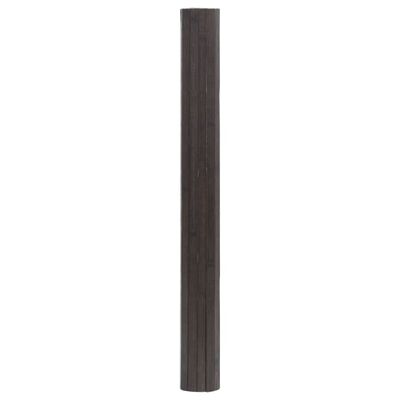 vidaXL gulvtæppe 70x300 cm rektangulær bambus mørkebrun