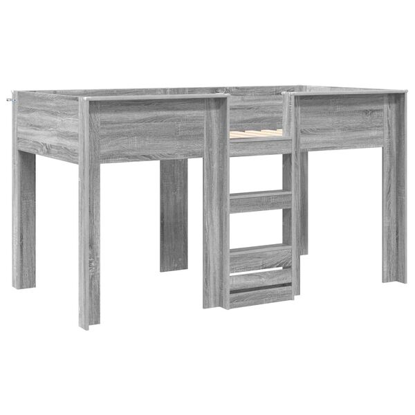 vidaXL K&oslash;jeseng til B&oslash;rn Gr&aring; Sonoma 100 x 200 cm Konstrueret tr&aelig;