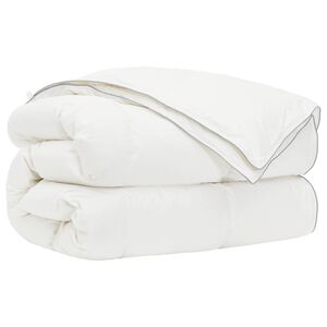 vidaXL Dyne FULDA 137 x 200 cm 4 &aring;rstider 310 GSM 90% g&aring;sedun Hvid