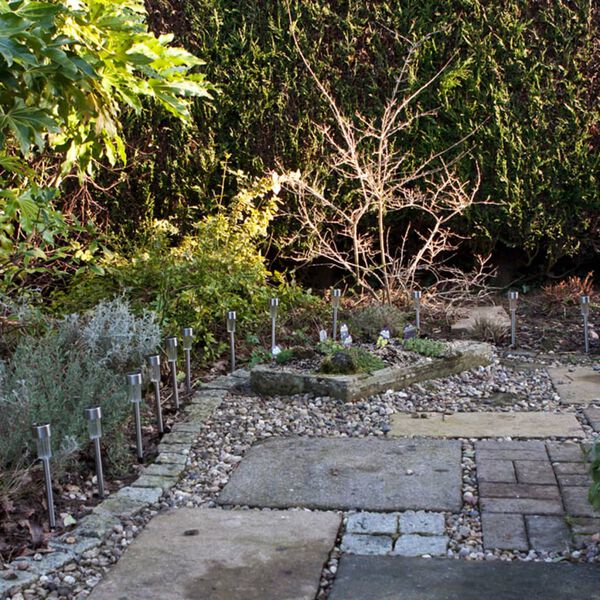 Luxform soldrevne lamper Siena 8 stk. sølv 46846