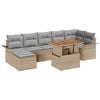 vidaXL Havesofa S&aelig;t 8 stk. Beige Poly rattan