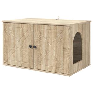 vidaXL Kat Hus Sonoma-eg 85 x 55 x 50,5 cm Konstrueret tr&aelig;