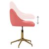 vidaXL drejelige spisebordsstole 2 stk. fl&oslash;jl pink