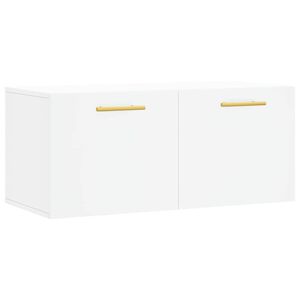 vidaXL v&aelig;gskab 80x36,5x35 cm konstrueret tr&aelig; hvid