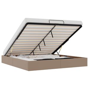 vidaXL osmannisk sengeramme uden madras 180x200cm kunstl&aelig;der cappucino