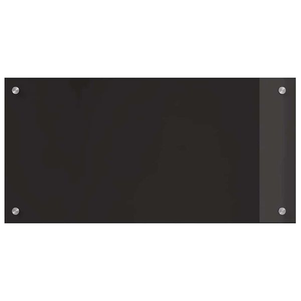 vidaXL K&oslash;kken bagv&aelig;g 2 pcs Sort 80 x 40 cm h&aelig;rdet glas