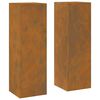 vidaXL Planteholder 2 pcs Rusten 24 x 24 x 75 cm Cortenst&aring;l