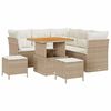 vidaXL Havesofa S&aelig;t 8 stk. 5-Antal s&aelig;der Beige og creme polyrattan