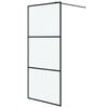 vidaXL brusev&aelig;g 90x195 cm matteret sikkerhedsglas sort
