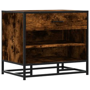 vidaXL skob&aelig;nk 60x40x53,5 cm konstrueret tr&aelig; metal r&oslash;get egetr&aelig;sfarve