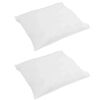 vidaXL Hovedpude med pude 2 pcs Hvid 60 x 60 cm Fjer