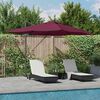 vidaXL Kantilever Roma Parasol med lås Rød og Sort 352 x 251 x 265 cm
