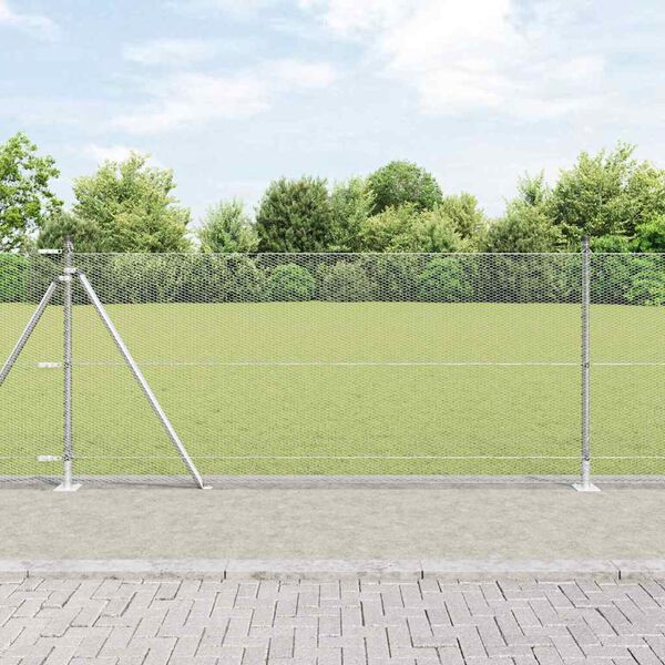 vidaXL Hegnsp&aelig;l S&oslash;lv 25 x 0,8 m (13 mm mesh) St&aring;l