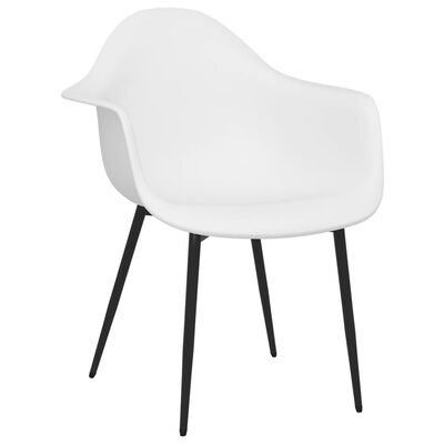 vidaXL drejelige spisebordsstole 4 stk. PP hvid