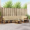vidaXL Udend&oslash;rs sofagruppe med pude 7 pcs Naturlig og Beige