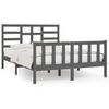 vidaXL sengeramme 150x200 cm King Size massivt fyrretr&aelig; gr&aring;