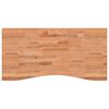 vidaXL skrivebordsplade 100x(45-50)x2,5 cm massivt b&oslash;getr&aelig;